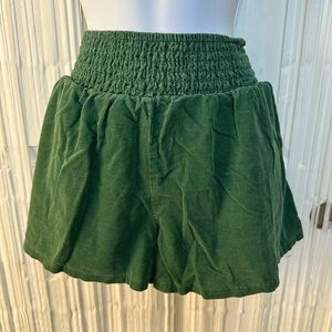 Wild Fable High Waisted Stretch Waist Green Corduroy Shorts
